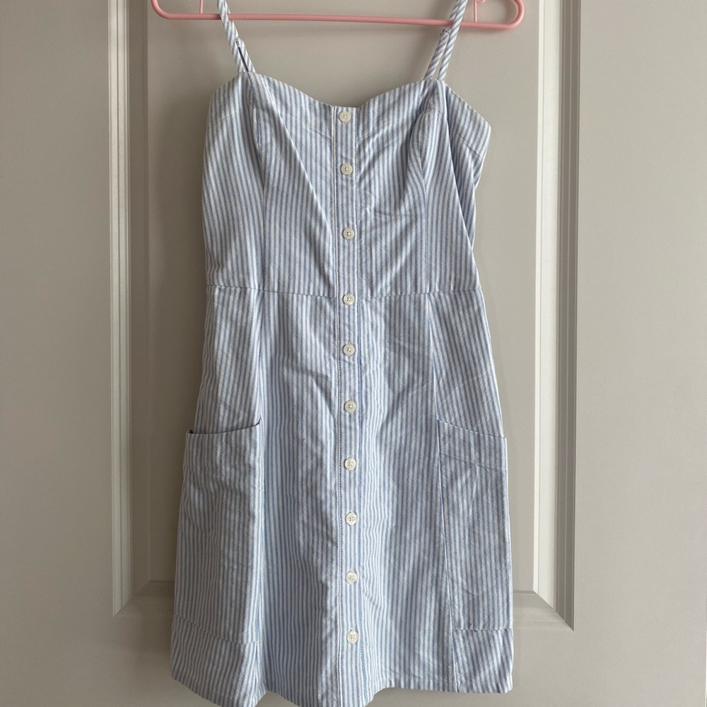 Blue and white stripped sundress